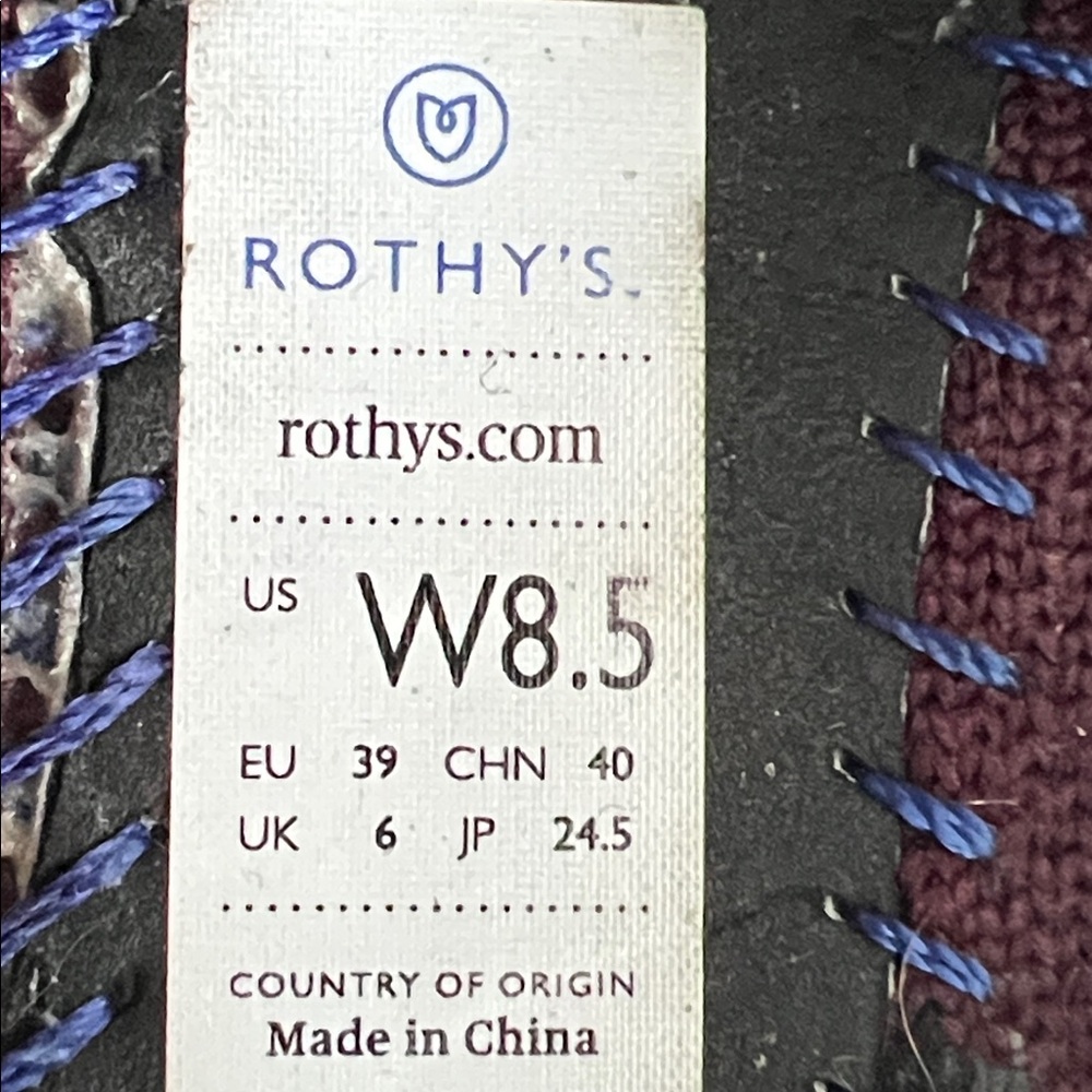 Rothy’s Rare Birdseye Plum Ballet Flats – Size 8.5 Authentic Very Good Condition - Picture 12 of 17